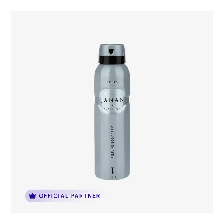 J. Janan Platinum Perfume Body Spray 150ml - Wali Cosmetics Traders