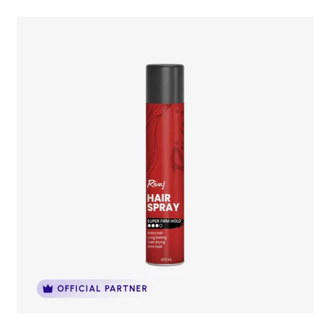 Rivaj Super Firm Hold Hair Spray 420ml product visual for Wali Cosmetics Traders