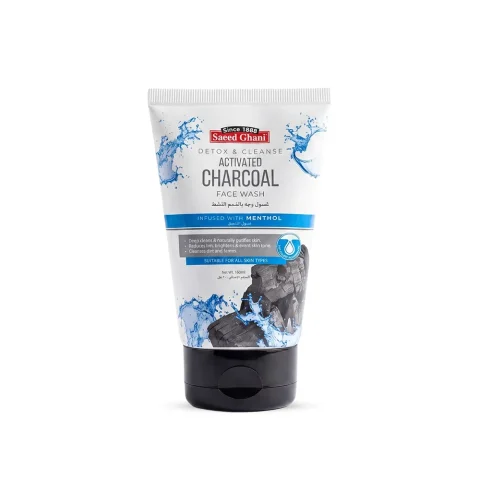 Saeed Ghani Activated Charcoal Face Wash product visual for Wali Cosmetics Traders